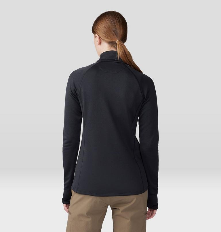Women's Glacial Trail Half Zip, Color: Black, image 2