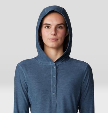 Women's Chillaction Hoody, Color: Adriatic Blue Heather, image 4