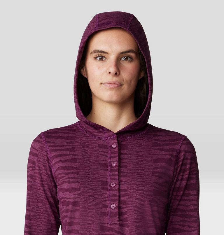 Women's Chillaction Hoody, Color: Sugar Plum Ridgelines Print, image 4