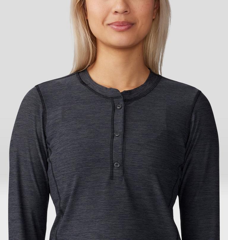 Women's Chillaction Henley, Color: Black Heather, image 5