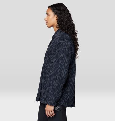 Women's HiCamp Shacket, Color: Volcanic Peaks XL Print, image 7