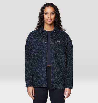 Women's HiCamp Shacket, Color: Volcanic Peaks XL Print, image 8