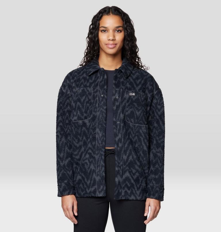 Women's HiCamp Shacket, Color: Volcanic Peaks XL Print, image 4