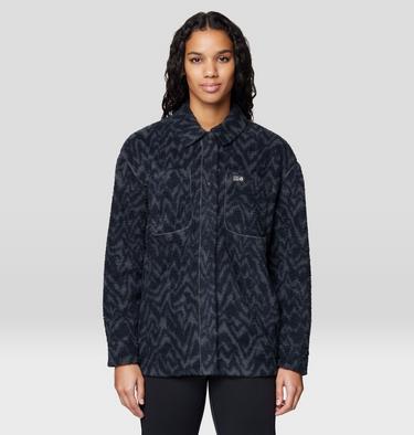 Women's HiCamp Shacket, Color: Volcanic Peaks XL Print, image 5