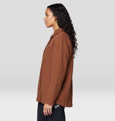 Women's HiCamp Shacket, Color: Cocoa Brown, image 3