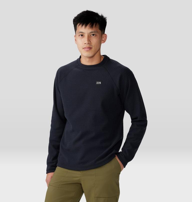 Chandail manches longues à col rond Summit Grid Homme, Color: Black, image 5