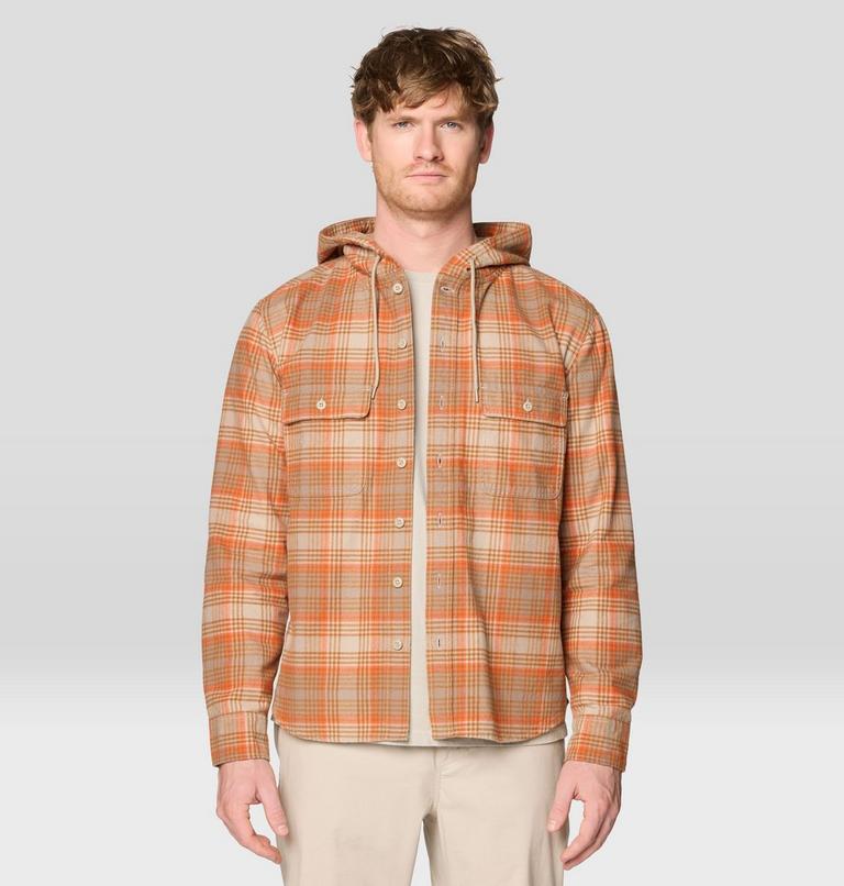Men's Dusk Creek Long Sleeve Hooded Shirt, Color: Badlands Billy Plaid, image 5