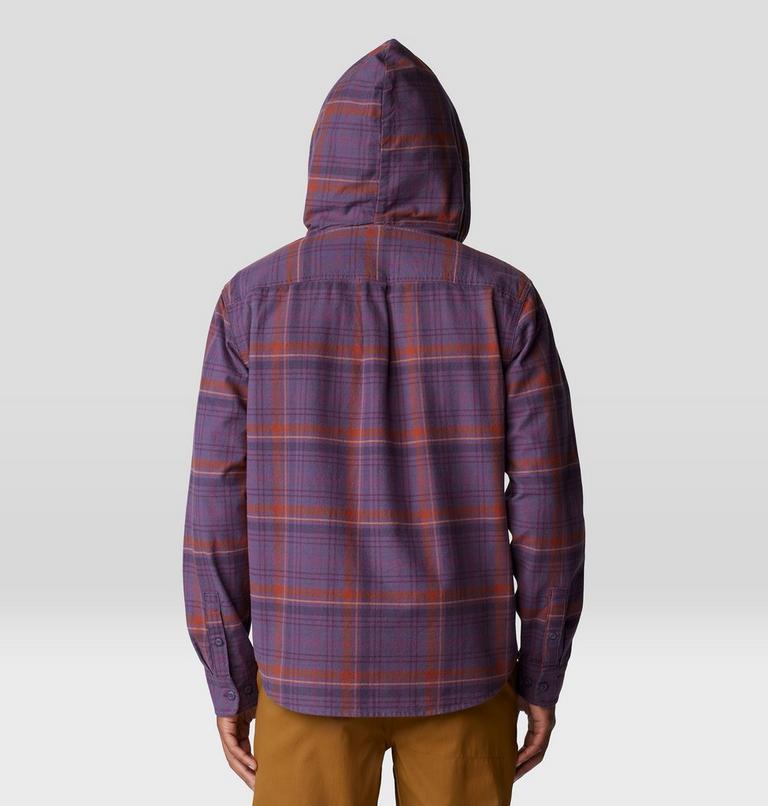 Men's Dusk Creek Long Sleeve Hooded Shirt, Color: Blurple Bowline Plaid, image 5