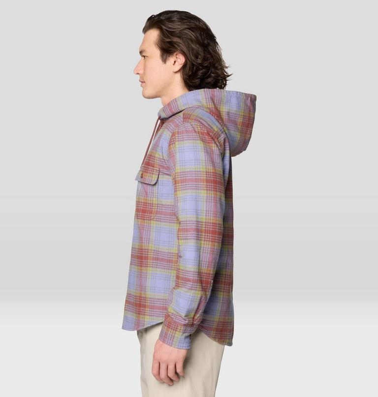 Homme Dusk Creek Manches longues Hooded Chemise, Color: Bourbon Brown Billy Plaid, image 4