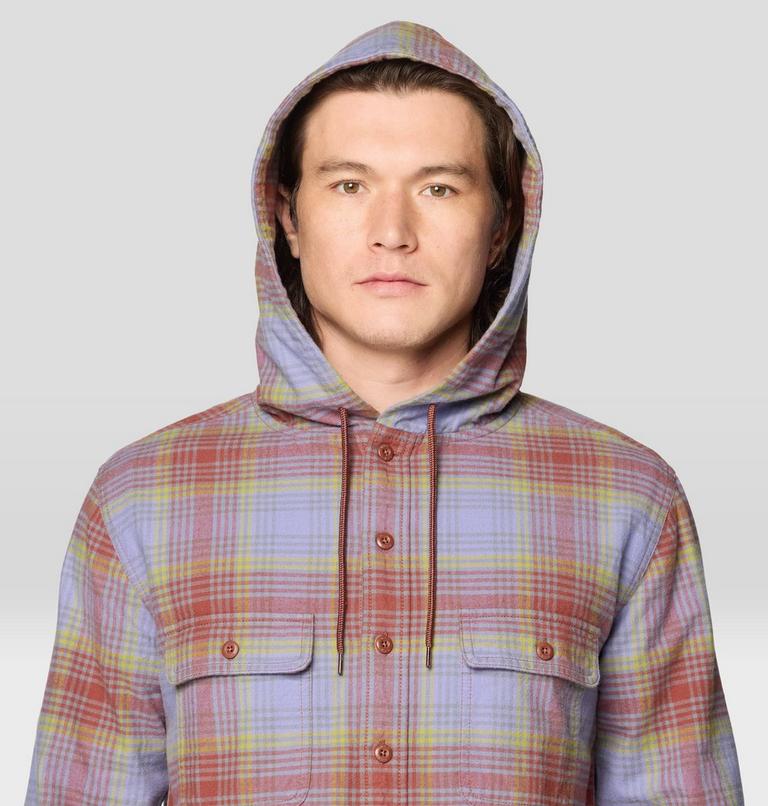 Homme Dusk Creek Manches longues Hooded Chemise, Color: Bourbon Brown Billy Plaid, image 6