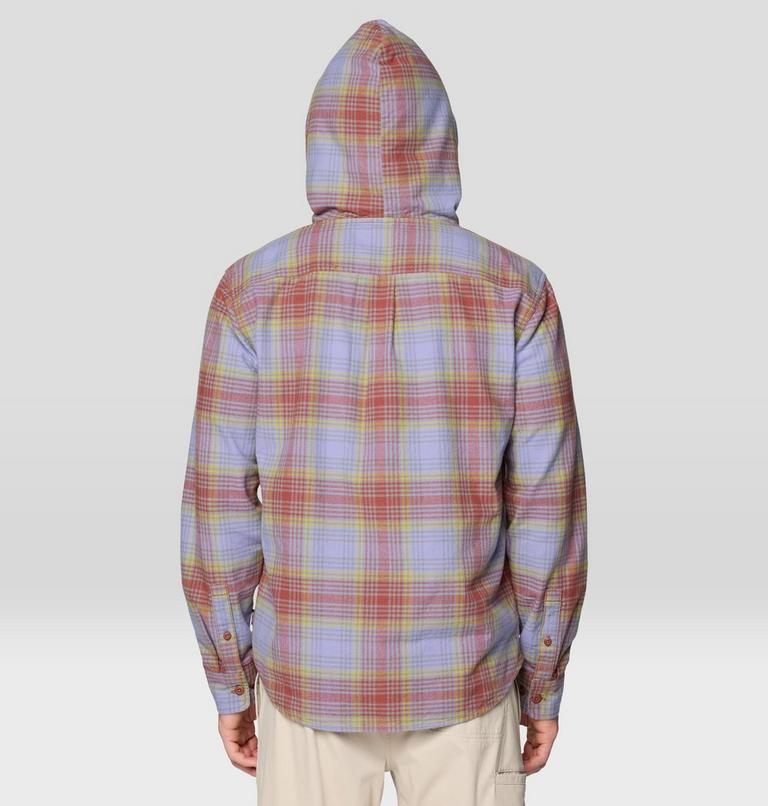 Homme Dusk Creek Manches longues Hooded Chemise, Color: Bourbon Brown Billy Plaid, image 3