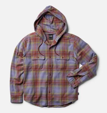 Men's Dusk Creek Long Sleeve Hooded Shirt, Color: Bourbon Brown Billy Plaid, image 2