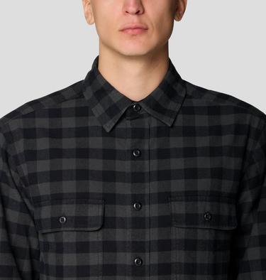 Men's Dusk Creek Flannel Long Sleeve Shirt, Color: Black Mini Buffalo Check, image 12