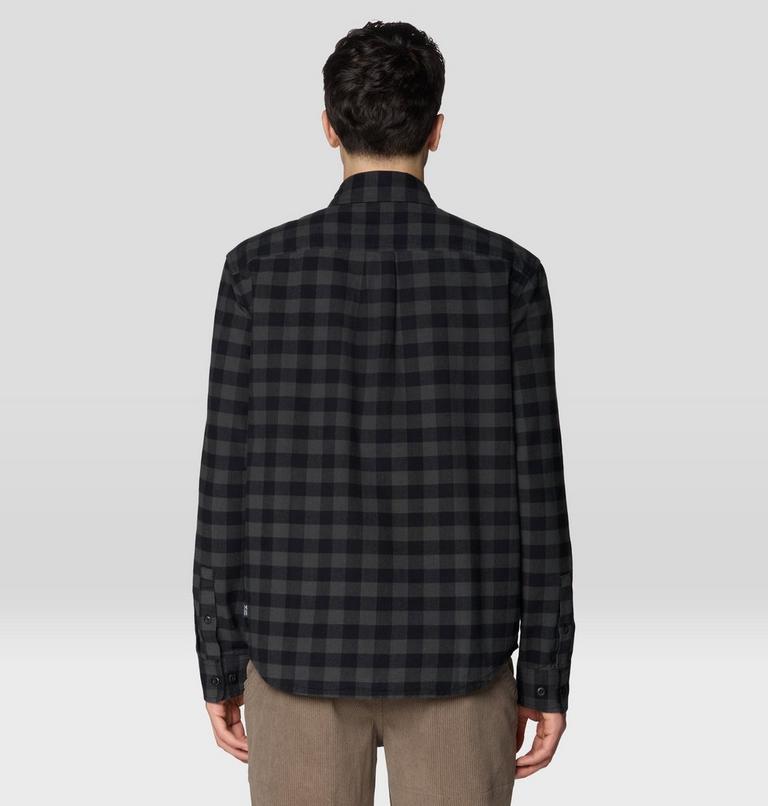 Men's Dusk Creek Flannel Long Sleeve Shirt, Color: Black Mini Buffalo Check, image 2