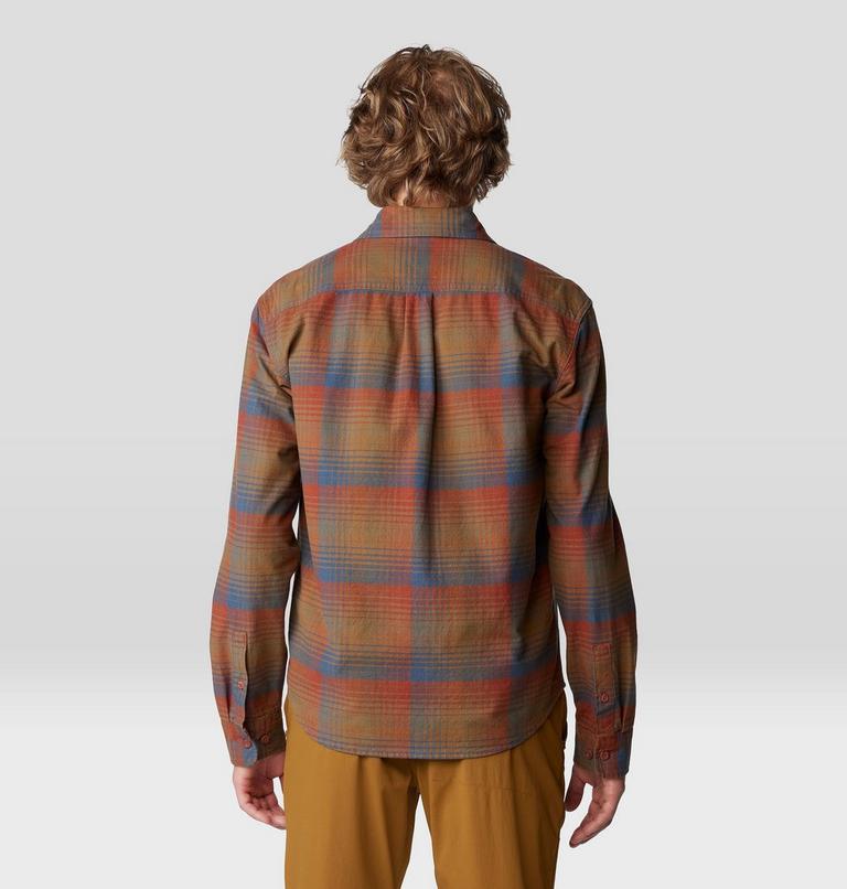 Men's Dusk Creek Flannel Long Sleeve Shirt, Color: Iron Oxide Glasshouse Plaid, image 2