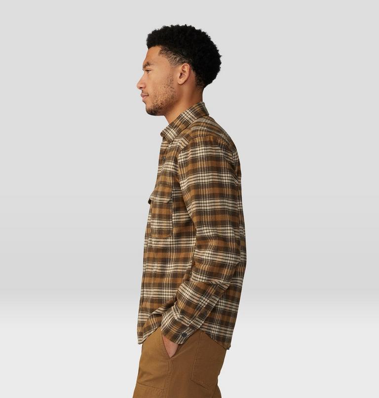 Men's Dusk Creek Flannel Long Sleeve Shirt, Color: Corozo Nut Oslo Plaid, image 3
