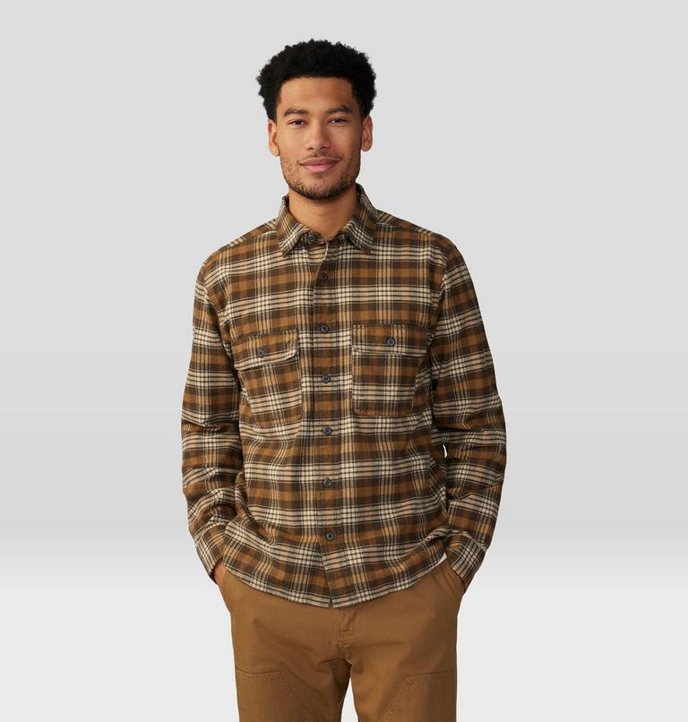 Men's Dusk Creek Flannel Long Sleeve Shirt, Color: Corozo Nut Oslo Plaid, image 5