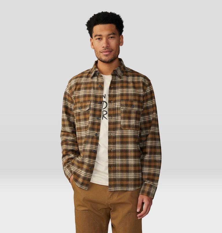 Men's Dusk Creek Flannel Long Sleeve Shirt, Color: Corozo Nut Oslo Plaid, image 6