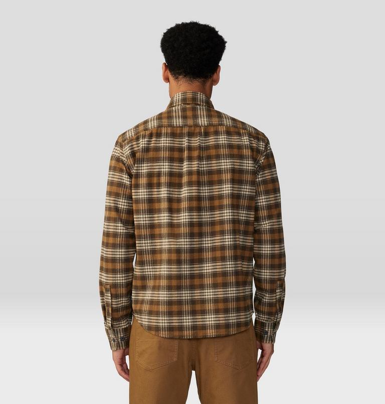 Men's Dusk Creek Flannel Long Sleeve Shirt, Color: Corozo Nut Oslo Plaid, image 2