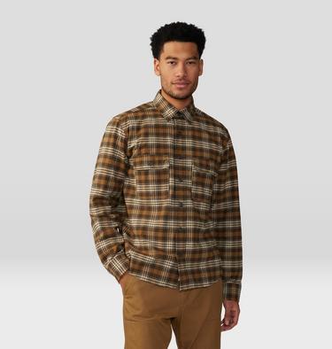 Men's Dusk Creek Flannel Long Sleeve Shirt, Color: Corozo Nut Oslo Plaid, image 37