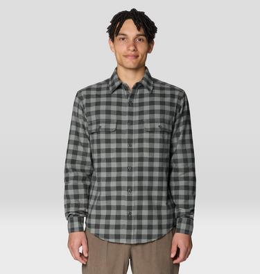Men's Dusk Creek Flannel Long Sleeve Shirt, Color: Wet Stone Mini Buffalo Check, image 4