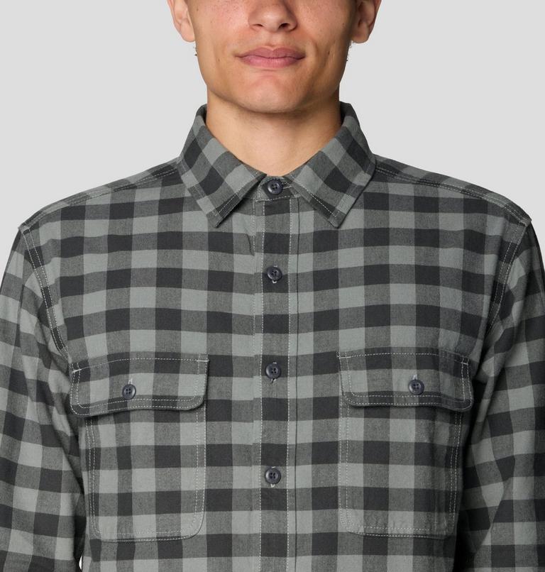 Men's Dusk Creek Flannel Long Sleeve Shirt, Color: Wet Stone Mini Buffalo Check, image 5