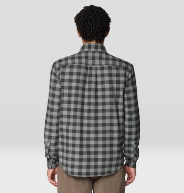 Men's Dusk Creek Flannel Long Sleeve Shirt, Color: Wet Stone Mini Buffalo Check, image 2