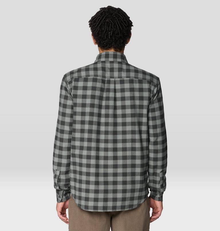 Men's Dusk Creek Flannel Long Sleeve Shirt, Color: Wet Stone Mini Buffalo Check, image 2