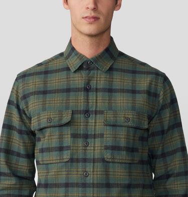 Men's Dusk Creek Flannel Long Sleeve Shirt, Color: Black Spruce Oslo Plaid, image 32