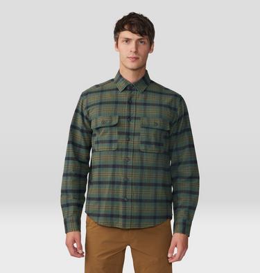 Men's Dusk Creek Flannel Long Sleeve Shirt, Color: Black Spruce Oslo Plaid, image 29