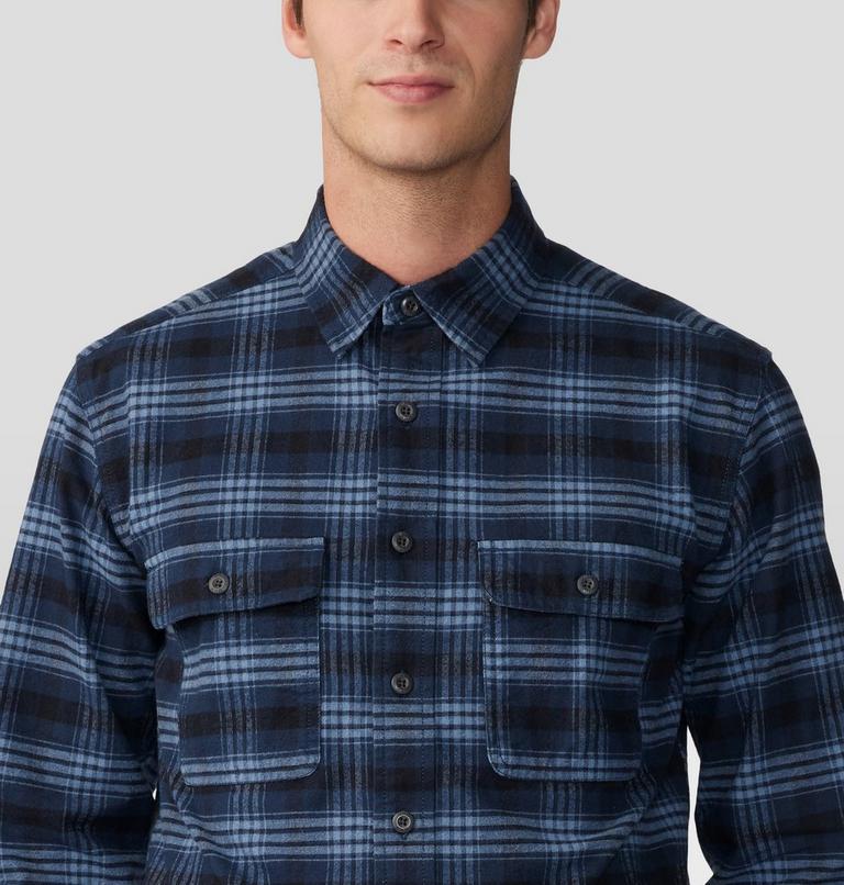 Men's Dusk Creek Flannel Long Sleeve Shirt, Color: Hardwear Navy Oslo Plaids, image 4