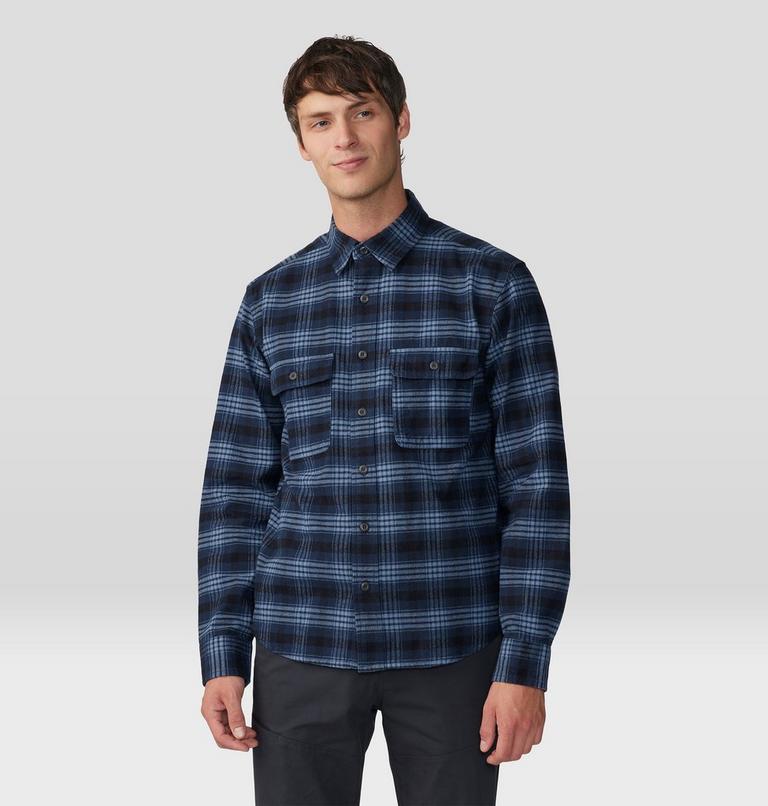 Men's Dusk Creek Flannel Long Sleeve Shirt, Color: Hardwear Navy Oslo Plaids, image 5