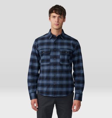 Men's Dusk Creek Flannel Long Sleeve Shirt, Color: Hardwear Navy Oslo Plaids, image 33