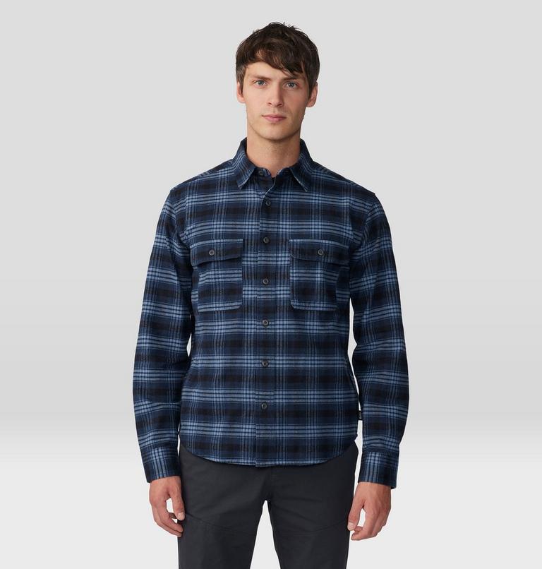Men's Dusk Creek Flannel Long Sleeve Shirt, Color: Hardwear Navy Oslo Plaids, image 1