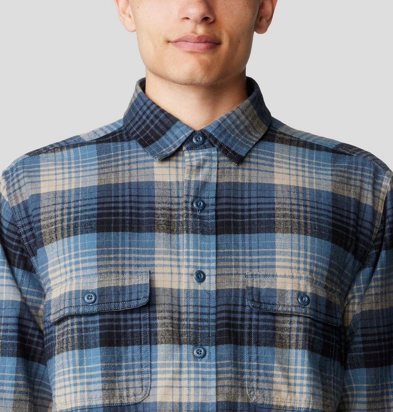 Men's Dusk Creek Flannel Long Sleeve Shirt, Color: Adriatic Blue Glasshouse Plaid, image 4