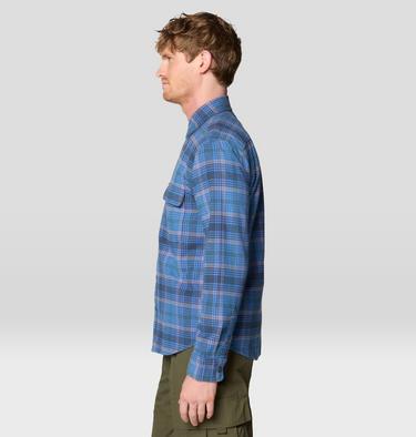 Men's Dusk Creek Flannel Long Sleeve Shirt, Color: Adriatic Blue Billy Plaid, image 3
