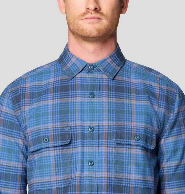 Men's Dusk Creek Flannel Long Sleeve Shirt, Color: Adriatic Blue Billy Plaid, image 5