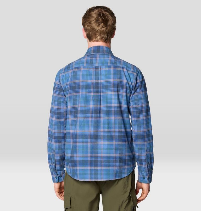 Men's Dusk Creek Flannel Long Sleeve Shirt, Color: Adriatic Blue Billy Plaid, image 2