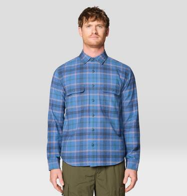 Men's Dusk Creek Flannel Long Sleeve Shirt, Color: Adriatic Blue Billy Plaid, image 1