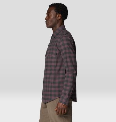 Men's Dusk Creek Flannel Long Sleeve Shirt, Color: Purple Sage Mini Buffalo Check, image 7
