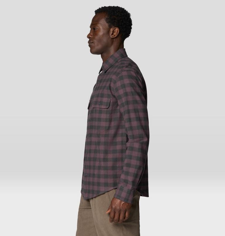 Men's Dusk Creek Flannel Long Sleeve Shirt, Color: Purple Sage Mini Buffalo Check, image 3