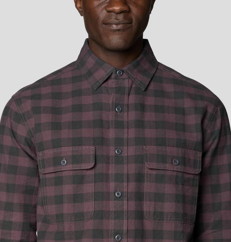 Men's Dusk Creek Flannel Long Sleeve Shirt, Color: Purple Sage Mini Buffalo Check, image 4