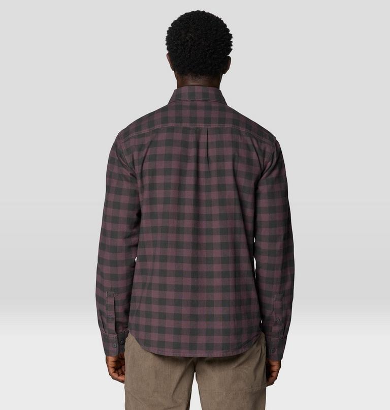Men's Dusk Creek Flannel Long Sleeve Shirt, Color: Purple Sage Mini Buffalo Check, image 2