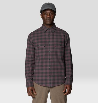Men's Dusk Creek Flannel Long Sleeve Shirt, Color: Purple Sage Mini Buffalo Check, image 5