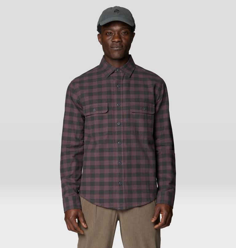 Men's Dusk Creek Flannel Long Sleeve Shirt, Color: Purple Sage Mini Buffalo Check, image 1