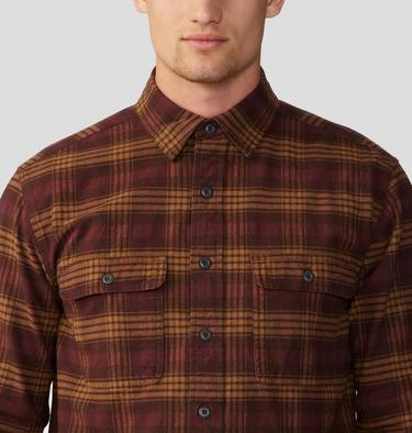 Men's Dusk Creek Flannel Long Sleeve Shirt, Color: Washed Raisin Oslo Plaid, image 44