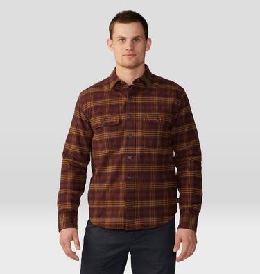Men's Dusk Creek Flannel Long Sleeve Shirt, Color: Washed Raisin Oslo Plaid, image 41