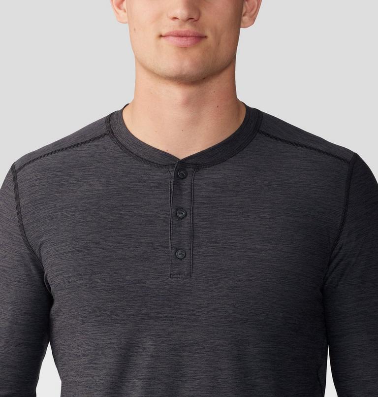 Men's Chillaction Long Sleeve Crew, Color: Black Heather, image 4