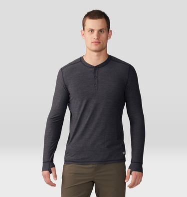 Men's Chillaction Long Sleeve Crew, Color: Black Heather, image 1