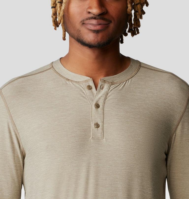 Men's Chillaction Long Sleeve Crew, Color: Trail Dust Heather, image 4